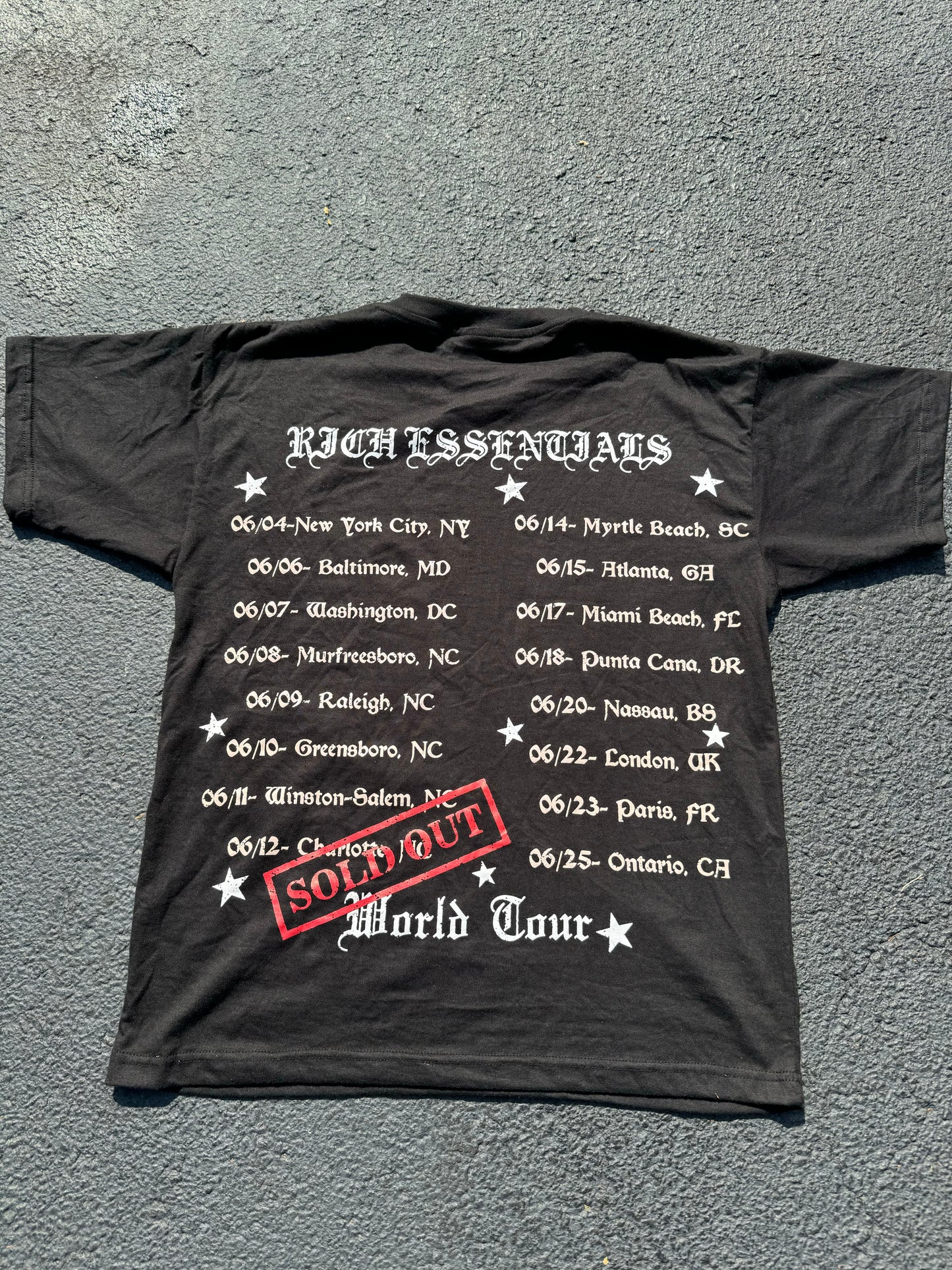 Rich Essentials World Tour Tees